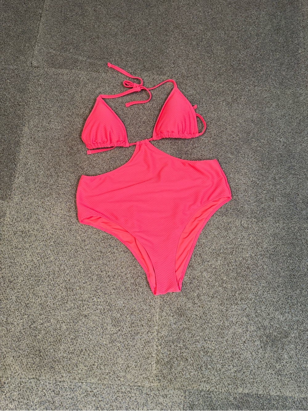 aerie Neon Pink One-Piece Cutout Swimsuit
